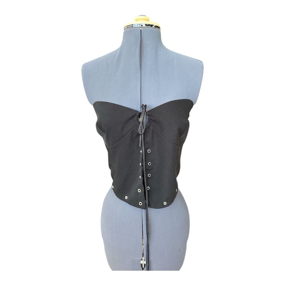 Black Strapless Princess Polly Top